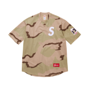 Supreme Shop S Logo Baseball Henley Desert Camo Paris    - 26SS