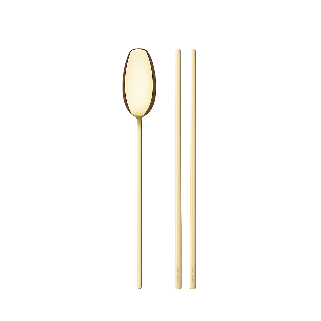 BELOINOX015 Belo Inox Two Titanium Gold Korean-Style 2‑Piece Single Set