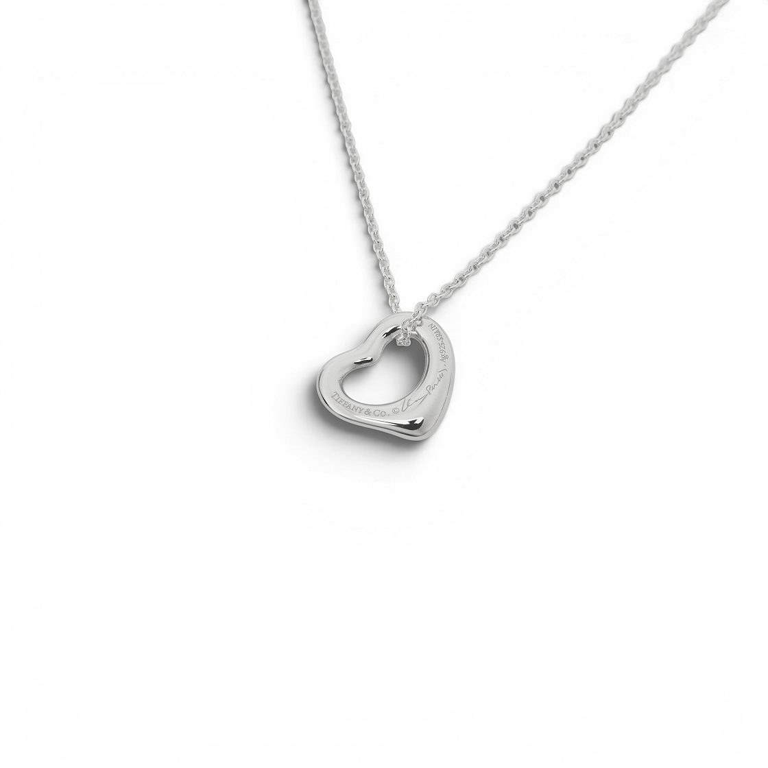 티파니 앤 코 엘사 퍼레티 오픈 하트 펜던트 11mm 실버(Tiffany & Co. Elsa Peretti Open Heart Pendant 11mm Silver) - 3