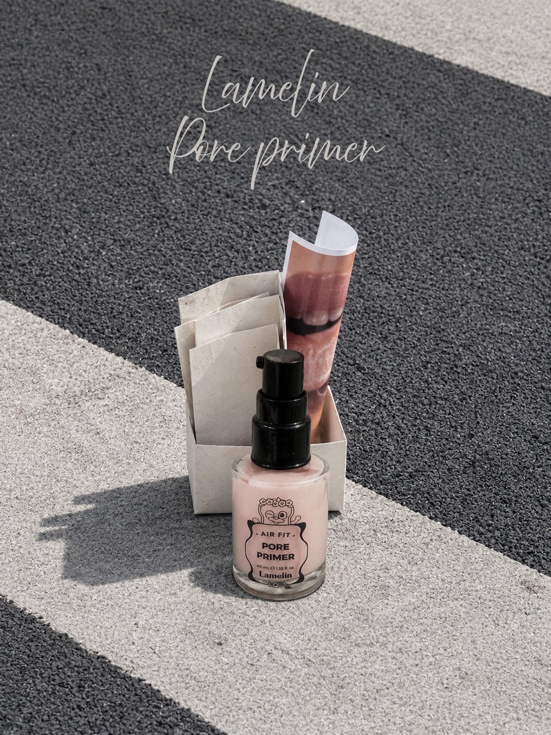 LAMELIN AIR FIT PORE PRIMER 40ml 착용 스타일