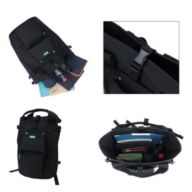 Porter Union 2Way Rucksack Black 착용 스타일 - 7