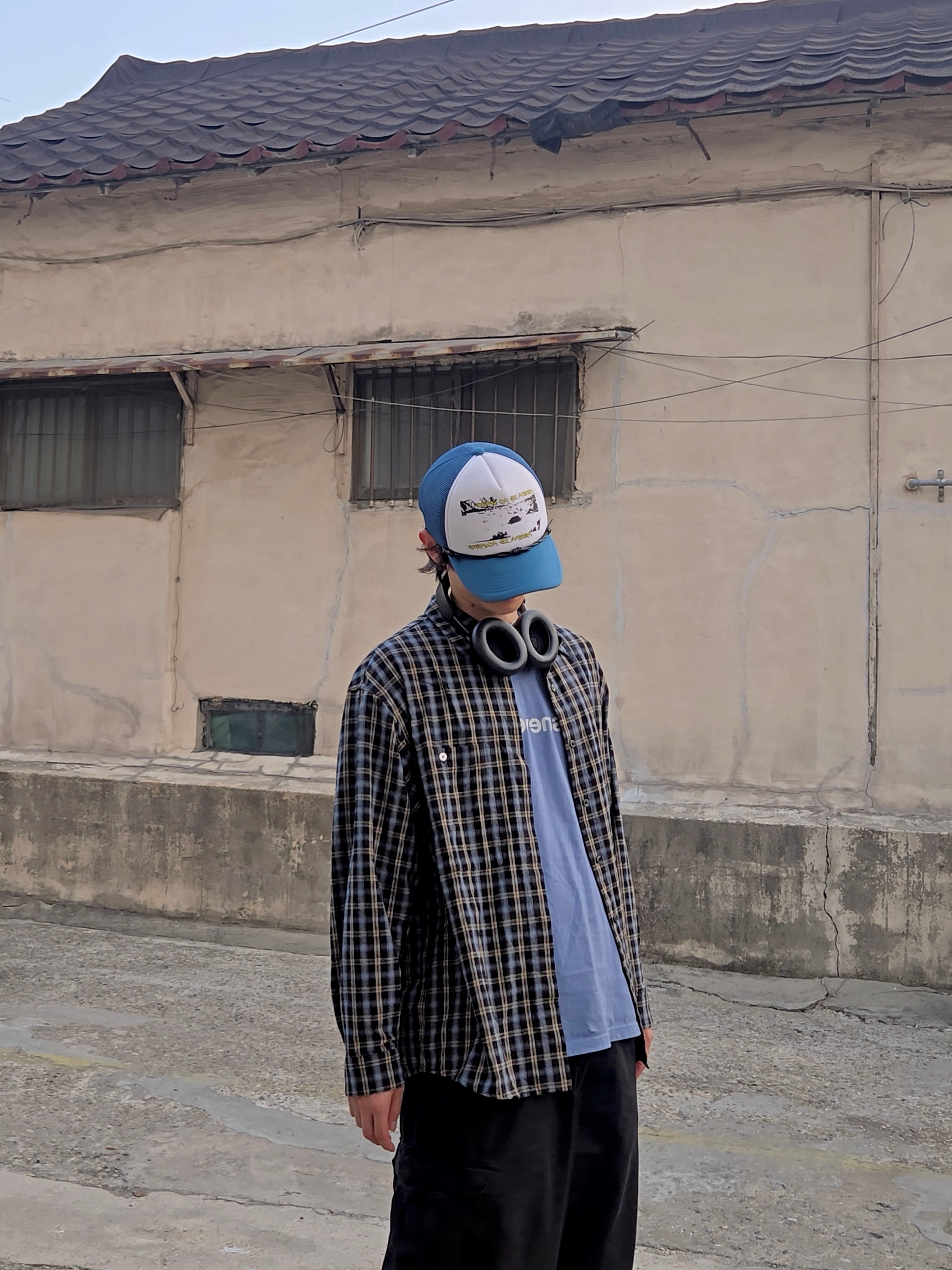 Heisan Nowhere Rope Trucker Cap - Blue, Nike Air Foamposite One Black Anthracite 착용 스타일 - 1