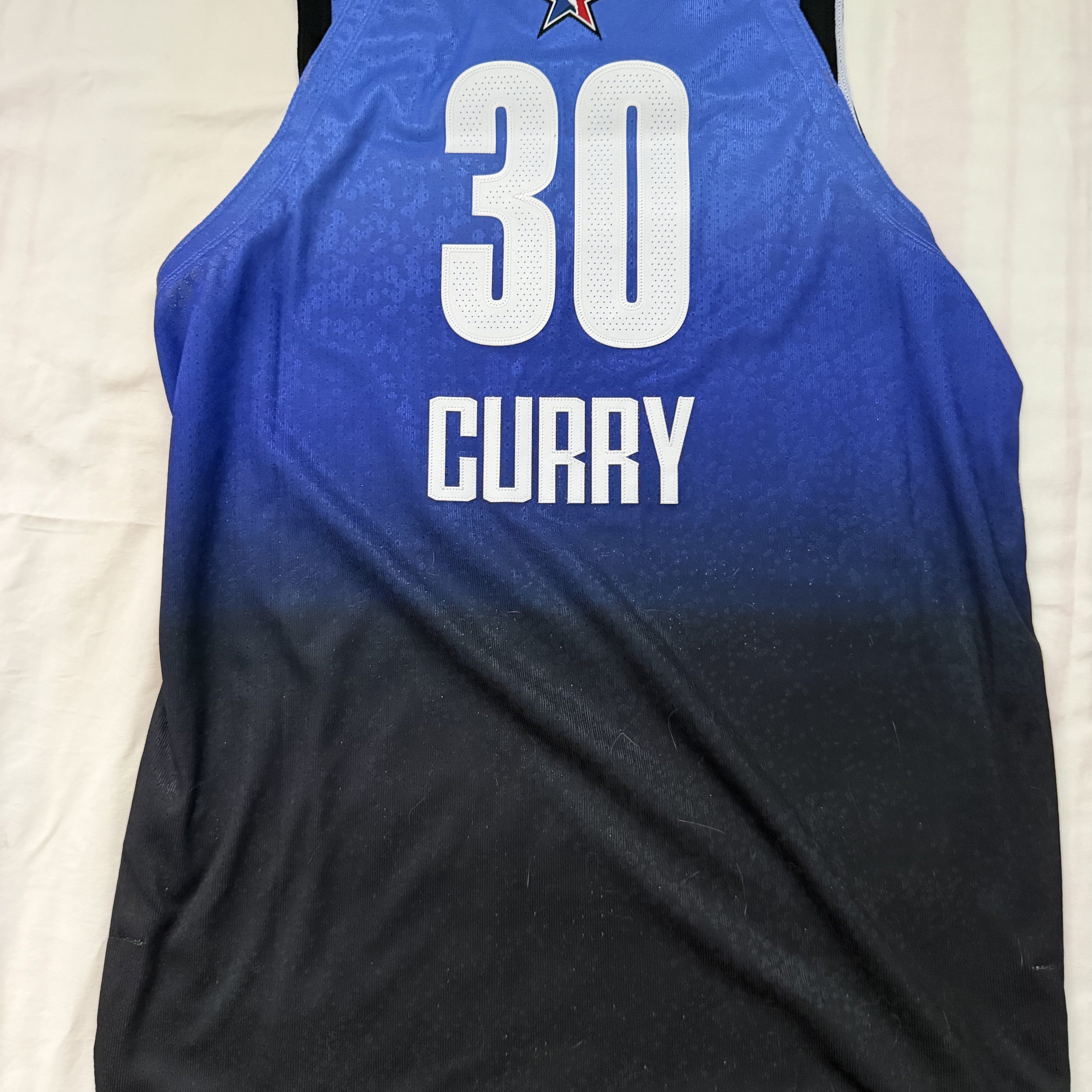 Jordan Stephen Curry 2023 All Star Edition Dri-Fit NBA Swingman Jersey Blue 착용 스타일 - 2