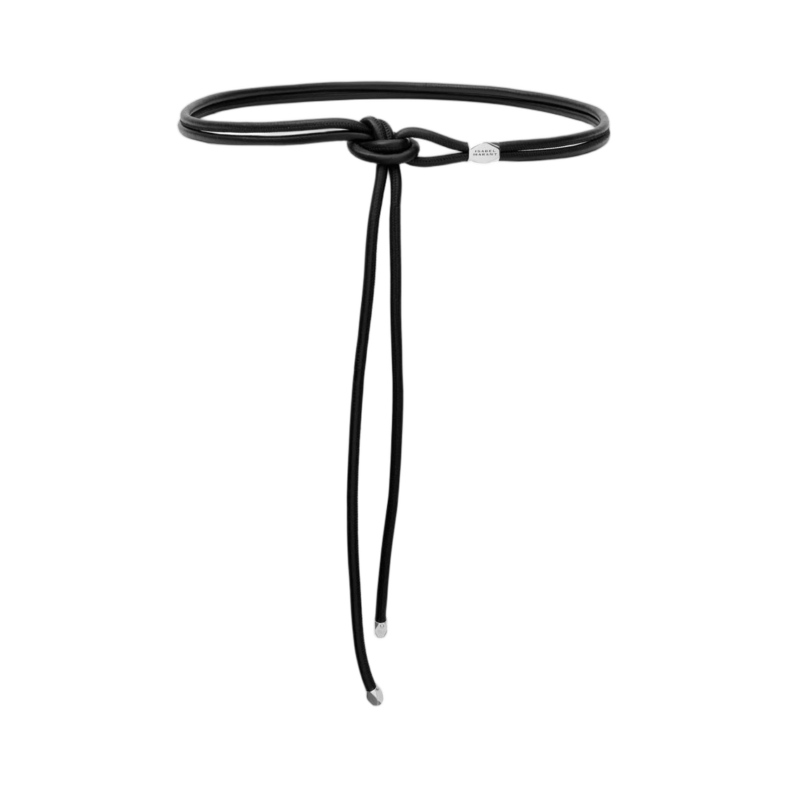 (W) 이자벨 마랑 실비아 벨트 레더 앤 메탈 블랙 실버((W) Isabel Marant Silvia Belt Leather Black Silver)