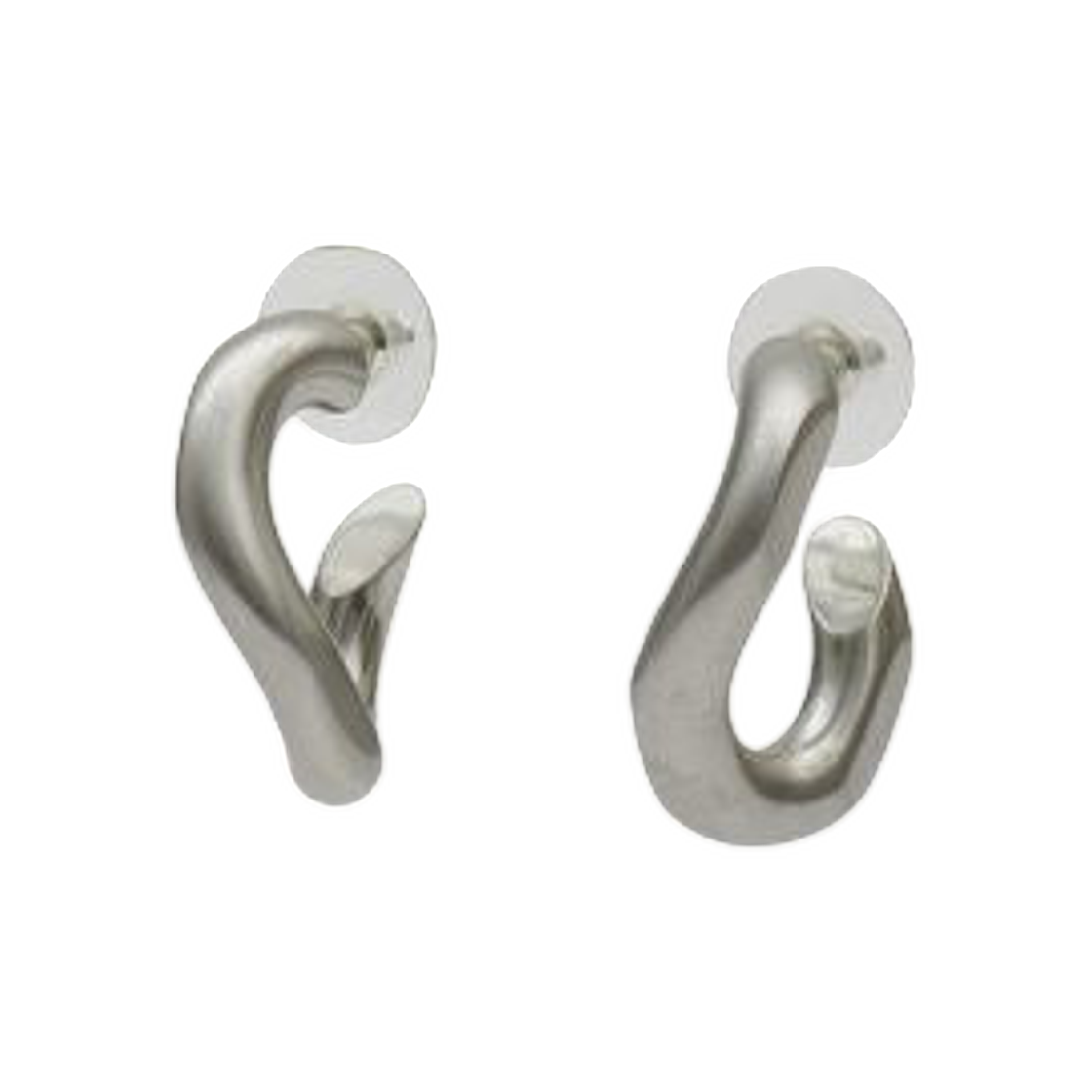 BL0073FA-A2B22B-08SI Isabel Marant Links Style Hoop Earrings Silver