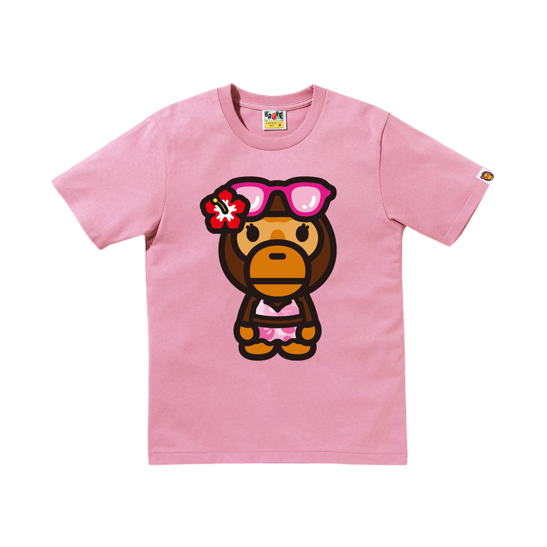 (W) 베이프 빅 베이비 리사 썸머 티셔츠 핑크((W) BAPE Big Baby Lisa Summer T-Shirt Pink) - 1