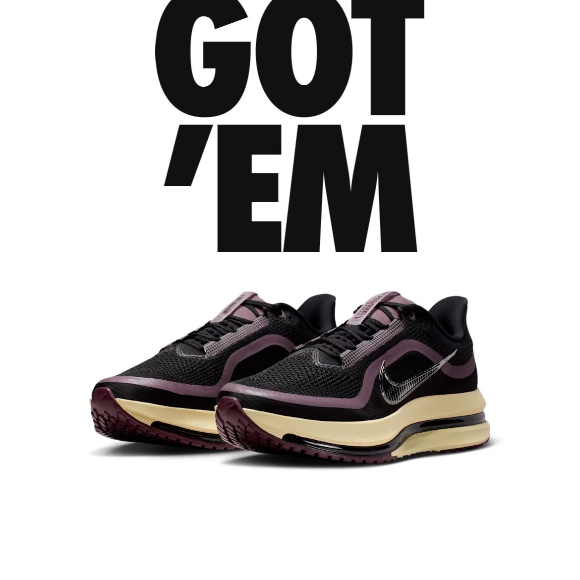Nike x A Ma Maniere Pegasus Premium Black and Burgundy Crush 착용 스타일