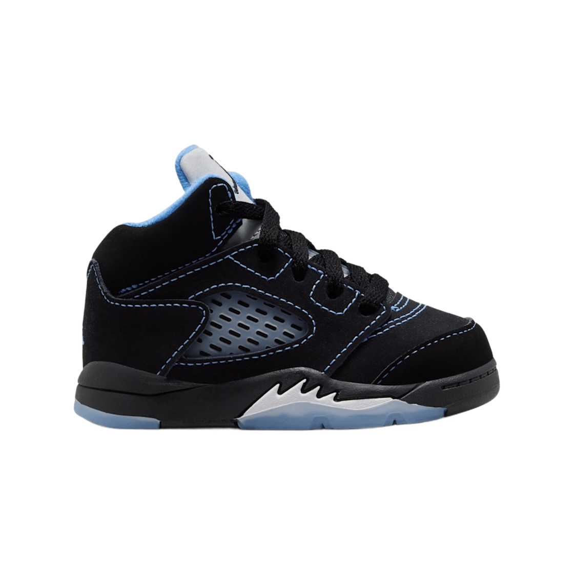 440890-008 (TD) Jordan 5 Black Carolina Black and University Blue