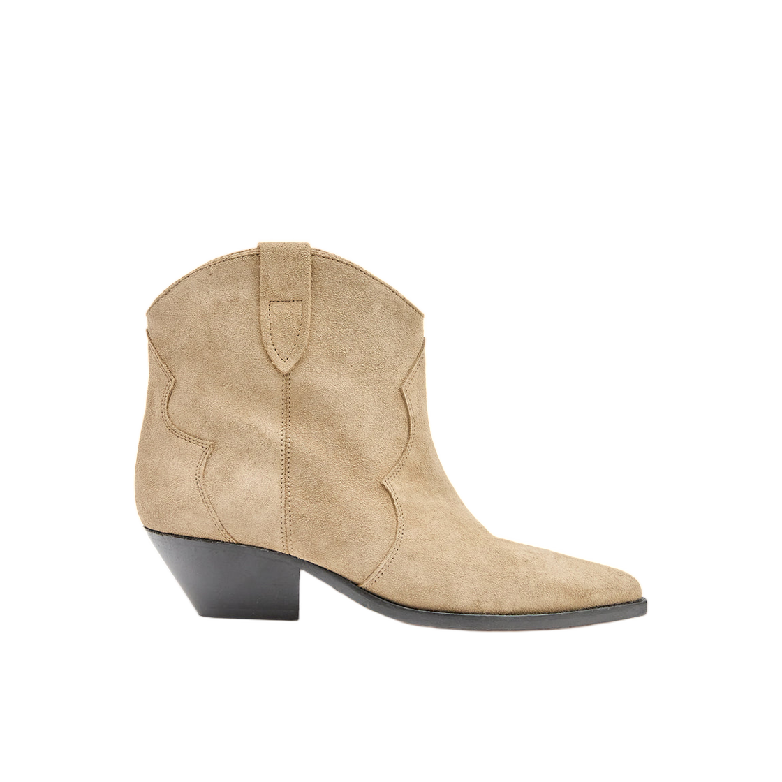 (W) 이자벨 마랑 드위나 카프스킨 벨루어 레더 앵클 부츠 토프((W) Isabel Marant Dewina Calfskin Velour Leather Ankle Boots Taupe)