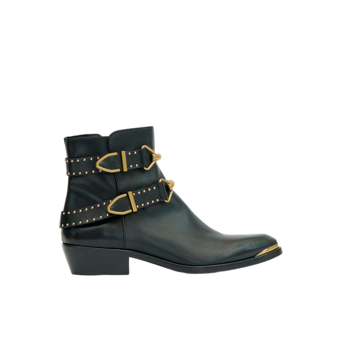 BO0255FA-D1A39S-01BK (W) Isabel Marant Zalya Leather Boots Black