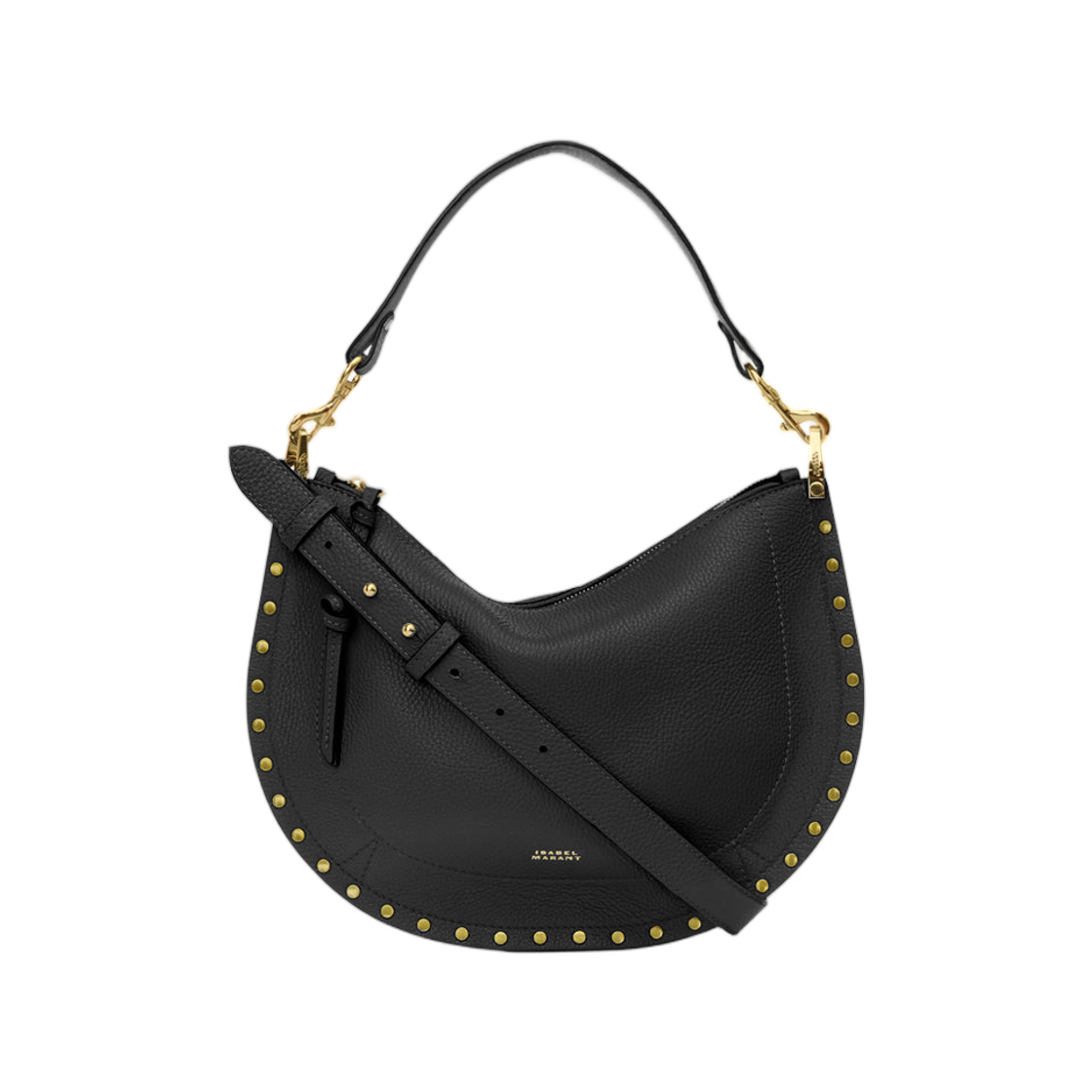 BF0066FA-C3C22M-01BK Isabel Marant Oskan Soft Zipped Shoulder Bag Black - 26FW