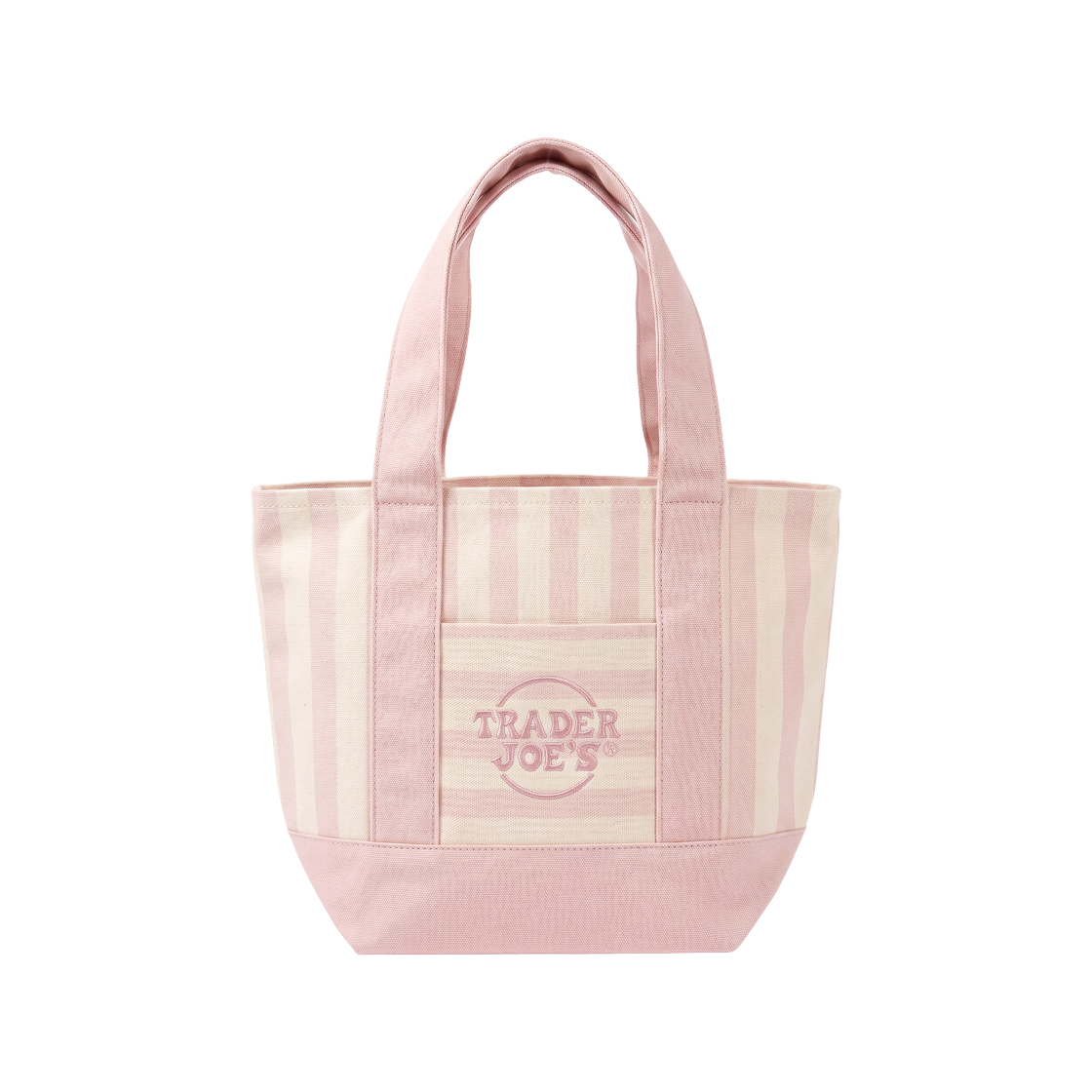 트레이더 조 스트라이프 미니 캔버스 토트백 페일 핑크(Trader Joe's Striped Mini Canvas Tote Bag Pale Pink)