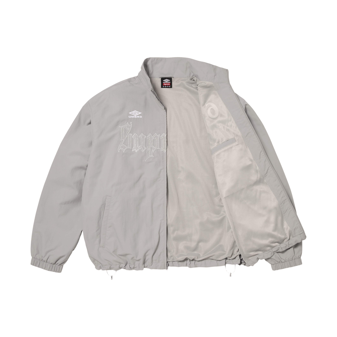 슈프림 x 엄브로 라인스톤 트랙 자켓 라이트 그레이 - 26SS | Supreme