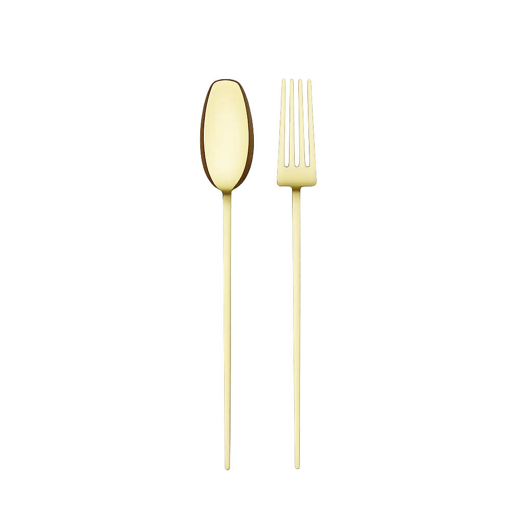 BELOINOX013 Belo Inox Two Titanium Gold Pasta 2‑Piece Set