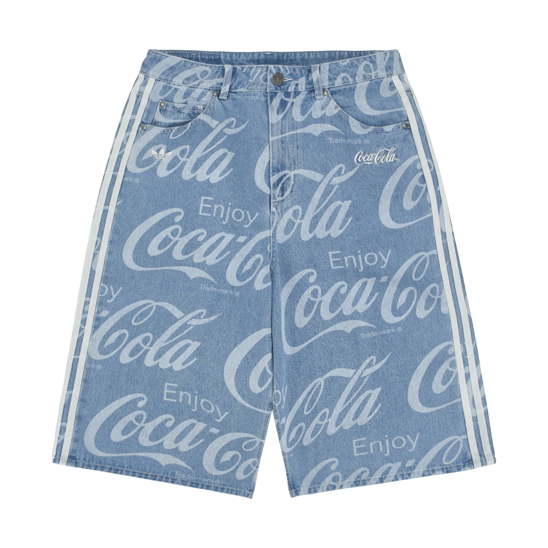아디다스 x 코카콜라 클래식 스포츠 데님 쇼츠 인디고 데님 - KR 사이즈(Adidas x Coca-Cola Classic Sport Denim Shorts Indigo Denim - KR Sizing) - 1