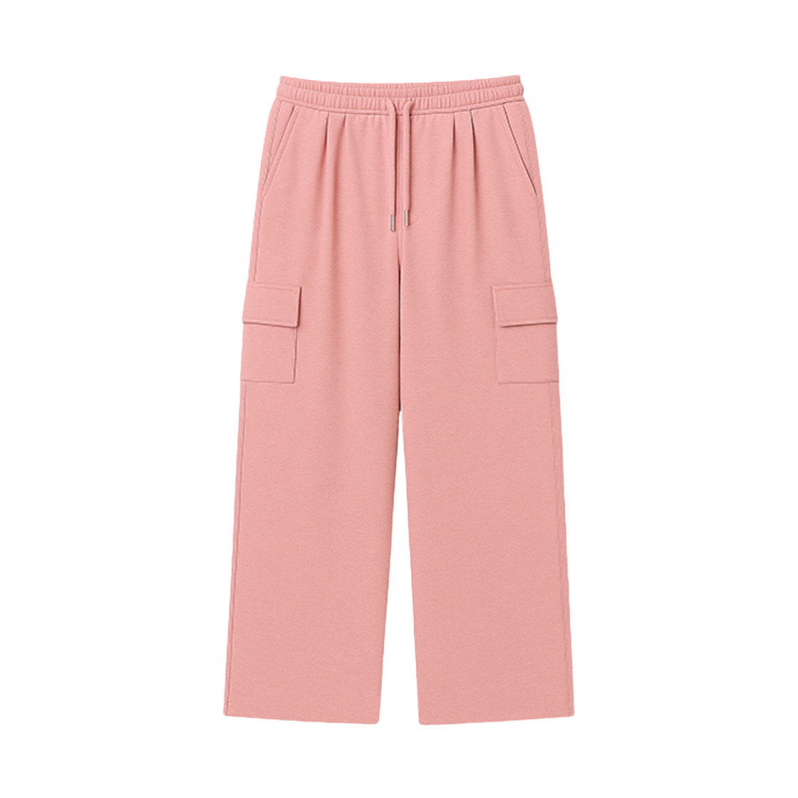 지크립 스트링 밴딩 포켓카고 와이드 트레이닝 스웻 팬츠 핑크(GCLIP String Banding Pocket Cargo Wide Sweat Suit Pants Pink) - 1