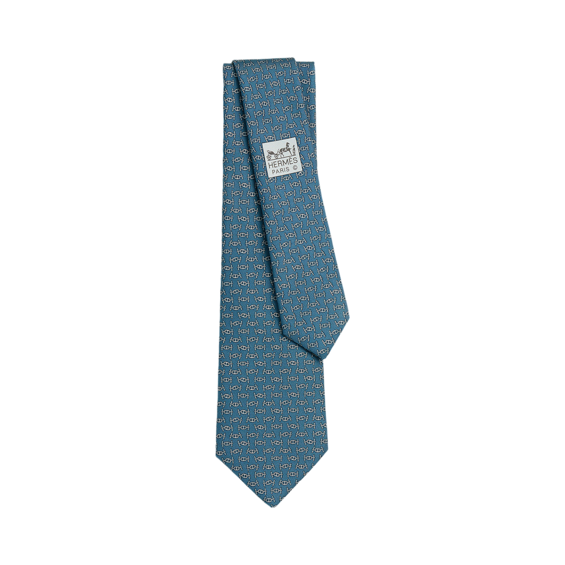 H006374T13 Hermes Maillons Rythmes Tai Silk Twill & Bleu Moyen Ciel