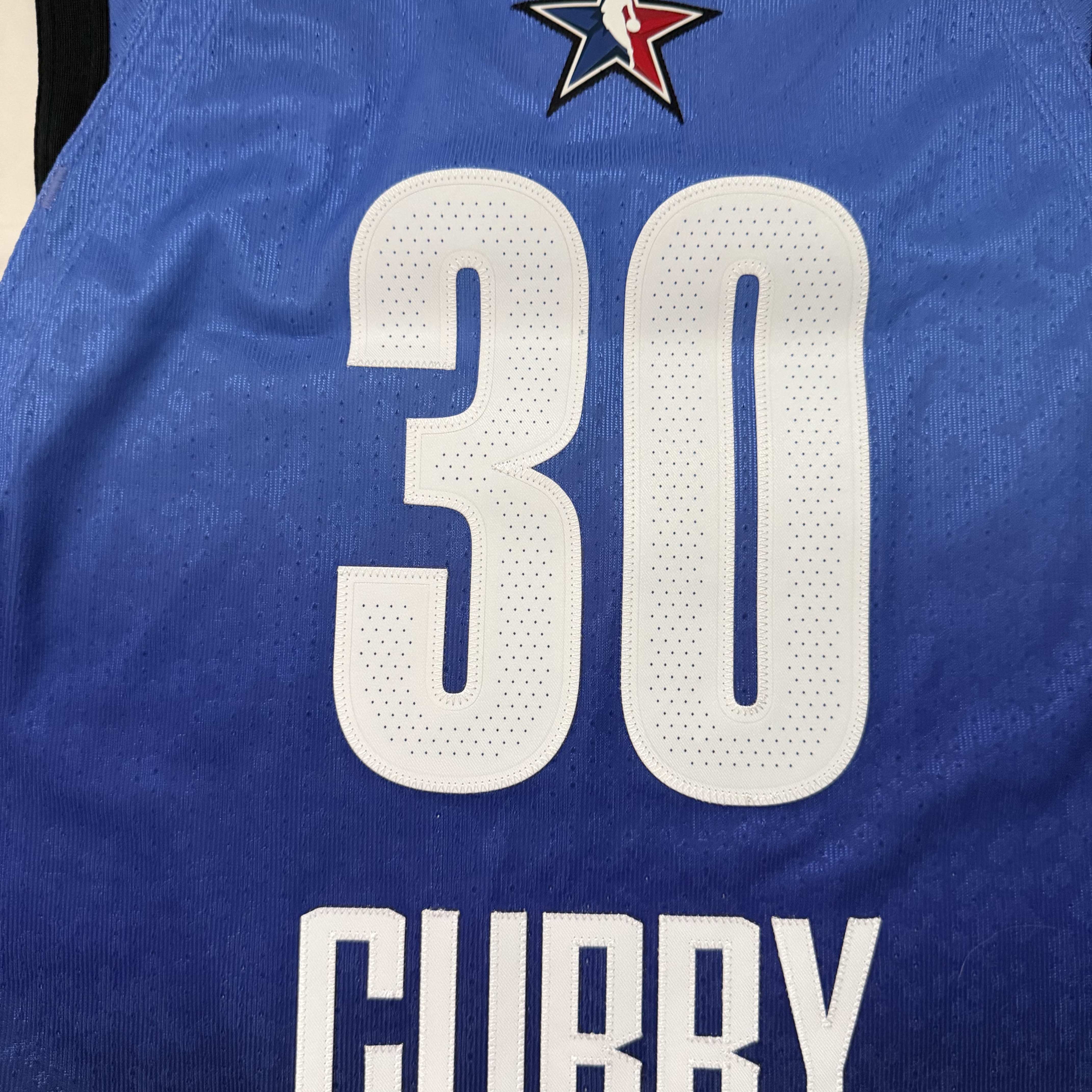 Jordan Stephen Curry 2023 All Star Edition Dri-Fit NBA Swingman Jersey Blue 착용 스타일 - 5