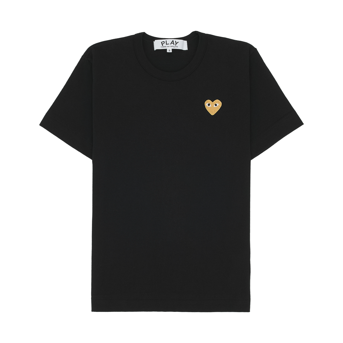 플레이 꼼데가르송 골드 하트 티셔츠 블랙(Play Comme des Garcons Gold Heart T-Shirt Black)