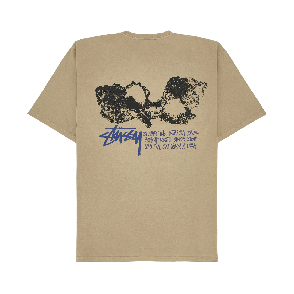 스투시 쉘 티셔츠 피그먼트 다이드 카키(Stussy Shells T-Shirt Pigment Dyed Khaki) - 1