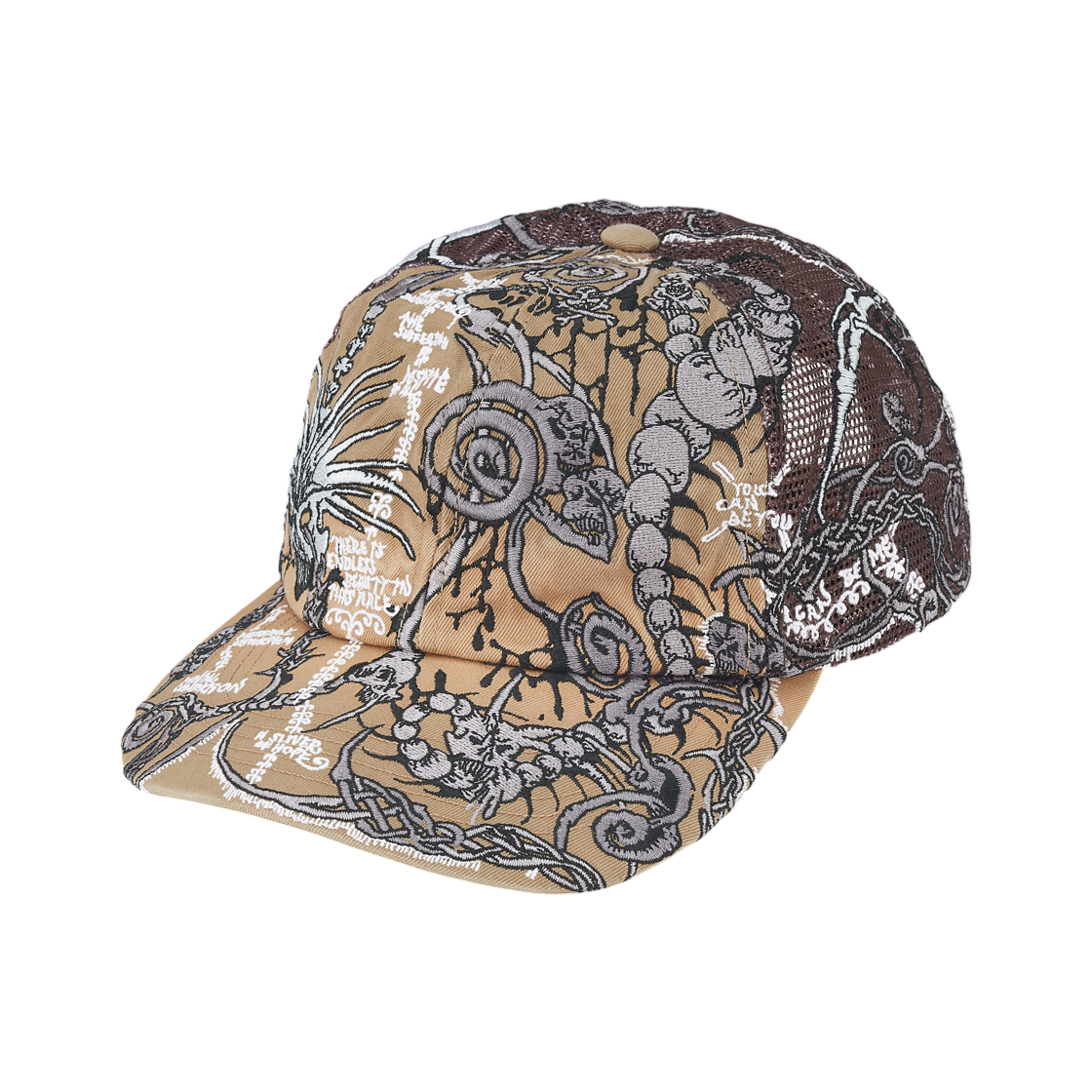 - Supreme Wombat Embroidered Mesh Back 6-Panel Tan - 26SS