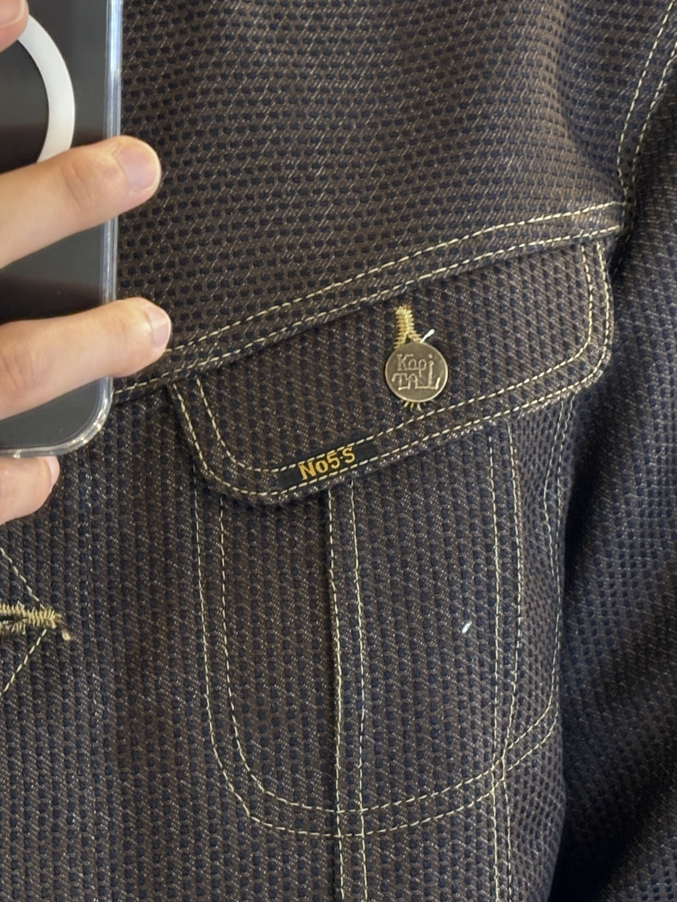 Kapital Century Denim Westerner long Jacket No. 7+S Gray 착용 스타일