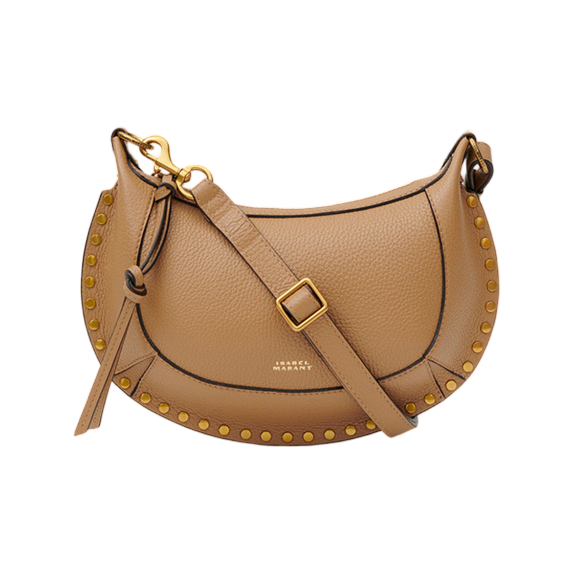 이자벨 마랑 오스칸 문 그레인드 레더 숄더백 카푸치노 - 26FW(Isabel Marant Oskan Moon Grained Leather Shoulder Bag Cappuccino - 26FW) - 1