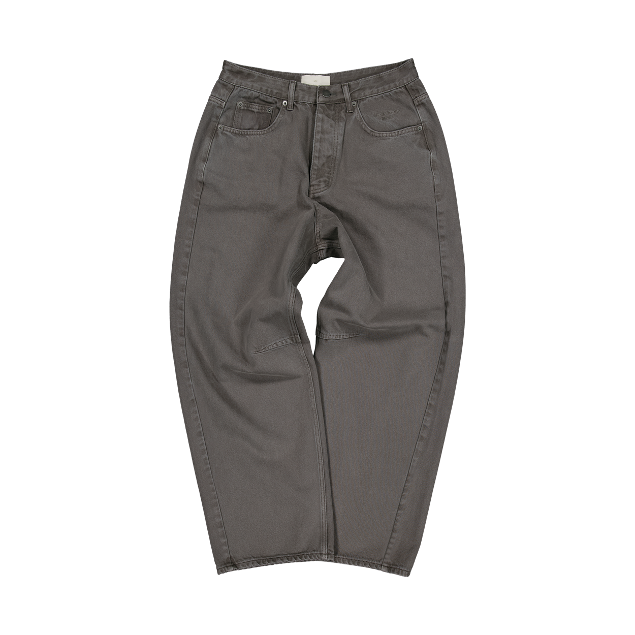 언더마이카 무.186 클래식 로고 모노 와이드 니턱 팬츠 그레이(Undermycar Mu.186 Classic Logo Mono Wide Knee Tuck Pants Gray)