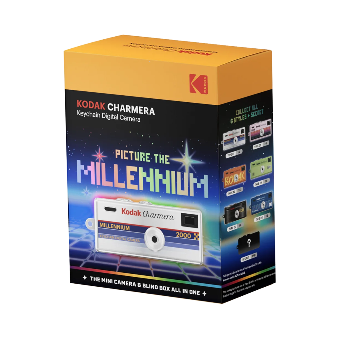 코닥 차메라 밀레니엄 키체인 필름카메라 미개봉 랜덤박스 (1개입)(Kodak Charmera Millennium Key Chain Film Camera Sealed Case (1 Blind Box)) - 1