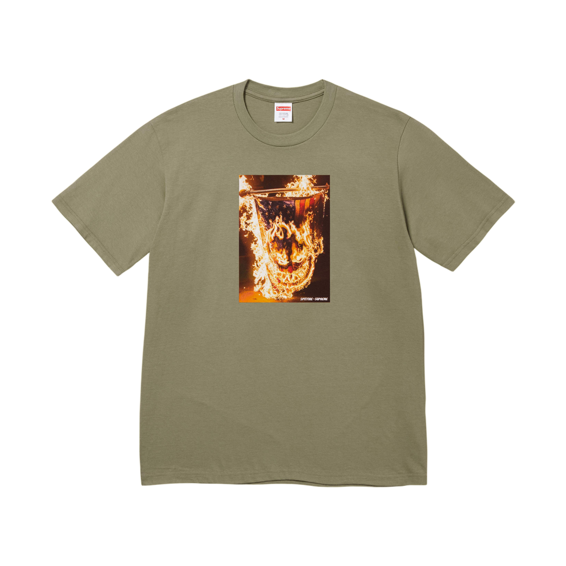 - Supreme x Spitfire Flag T-Shirt Light Olive - 26SS