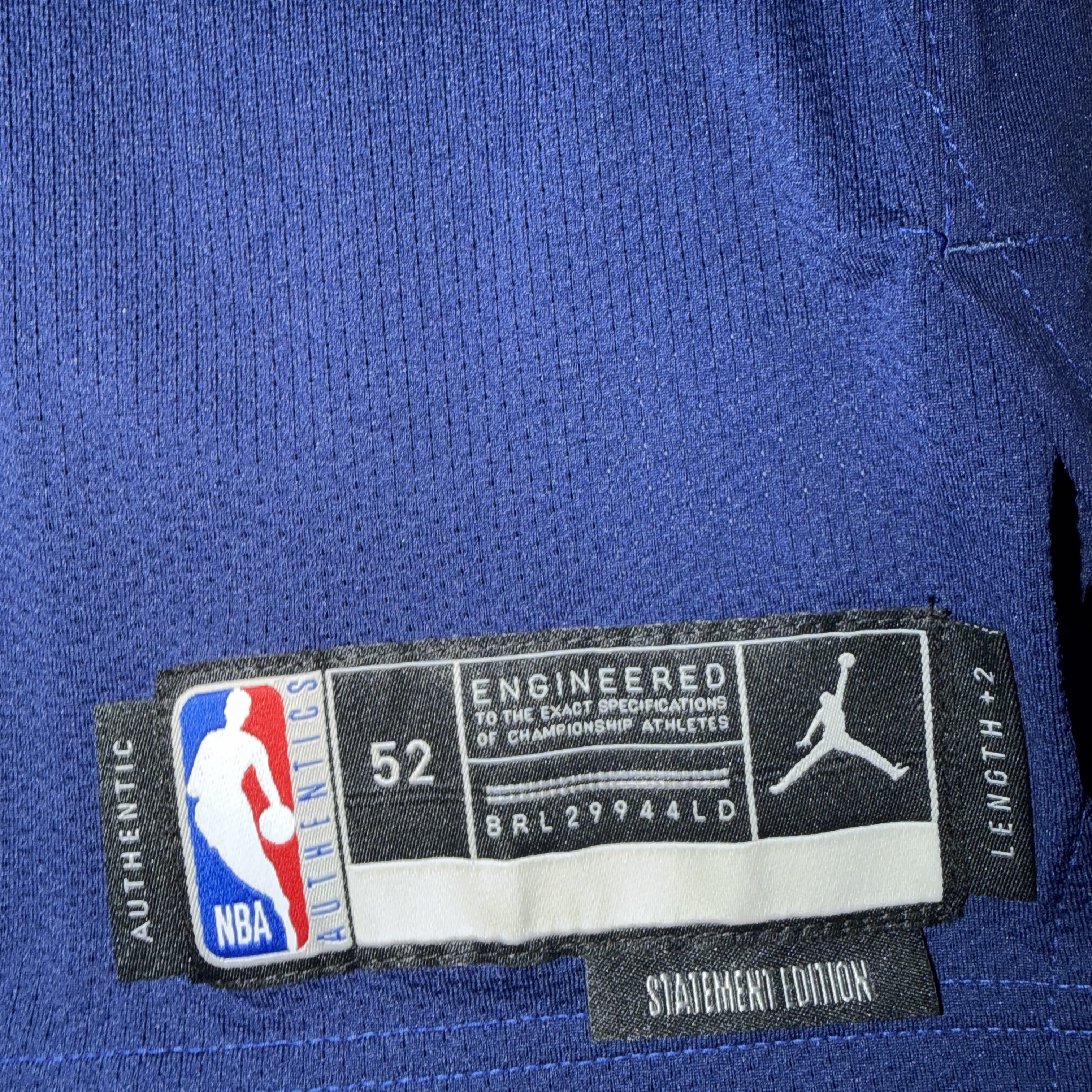 Jordan Stephen Curry Golden State Warriors Statement Edition Dri-Fit NBA Swingman Jersey Loyal Blue 착용 스타일 - 4