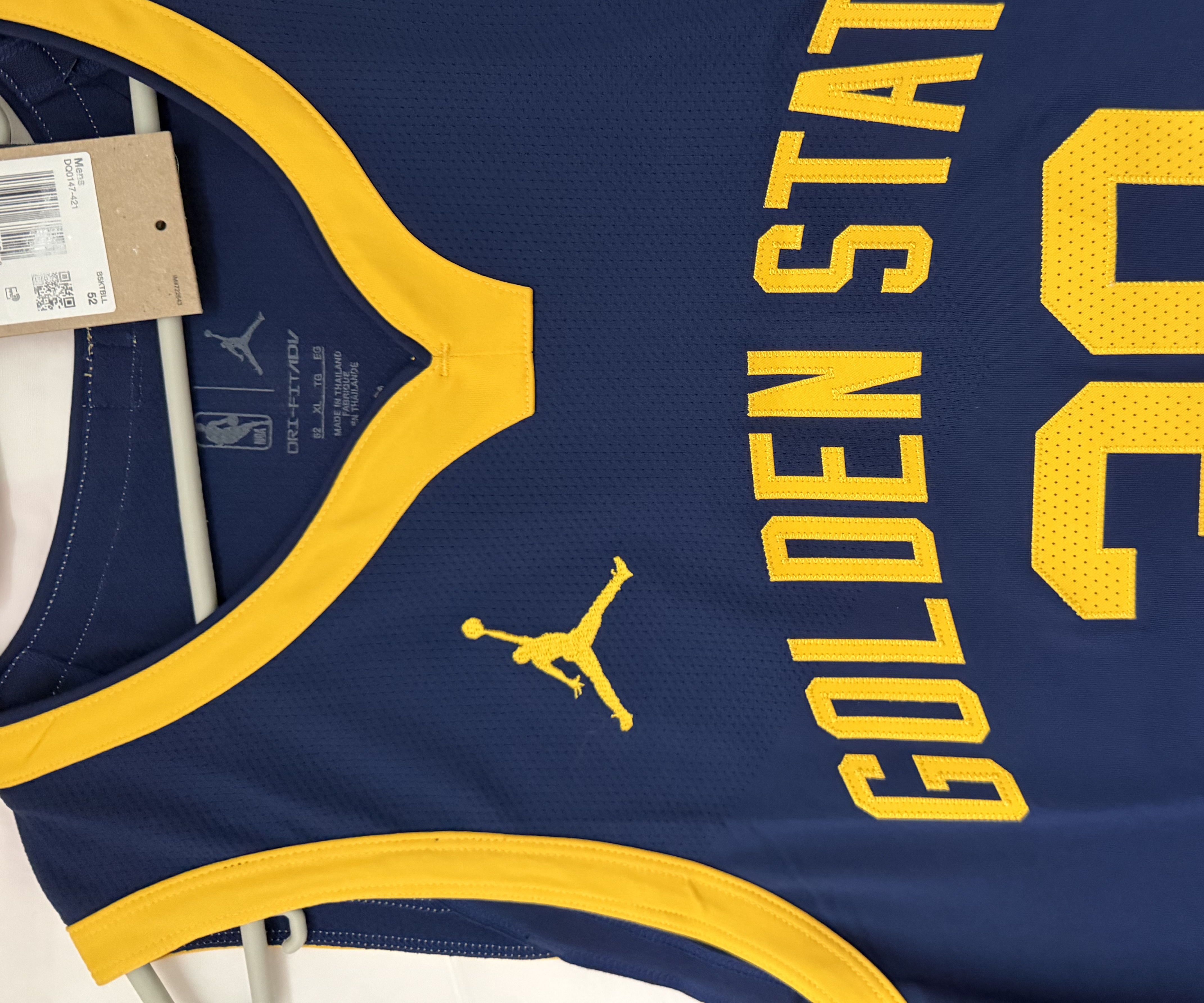 Jordan Stephen Curry Golden State Warriors Statement Edition Dri-Fit NBA Swingman Jersey Loyal Blue 착용 스타일 - 3