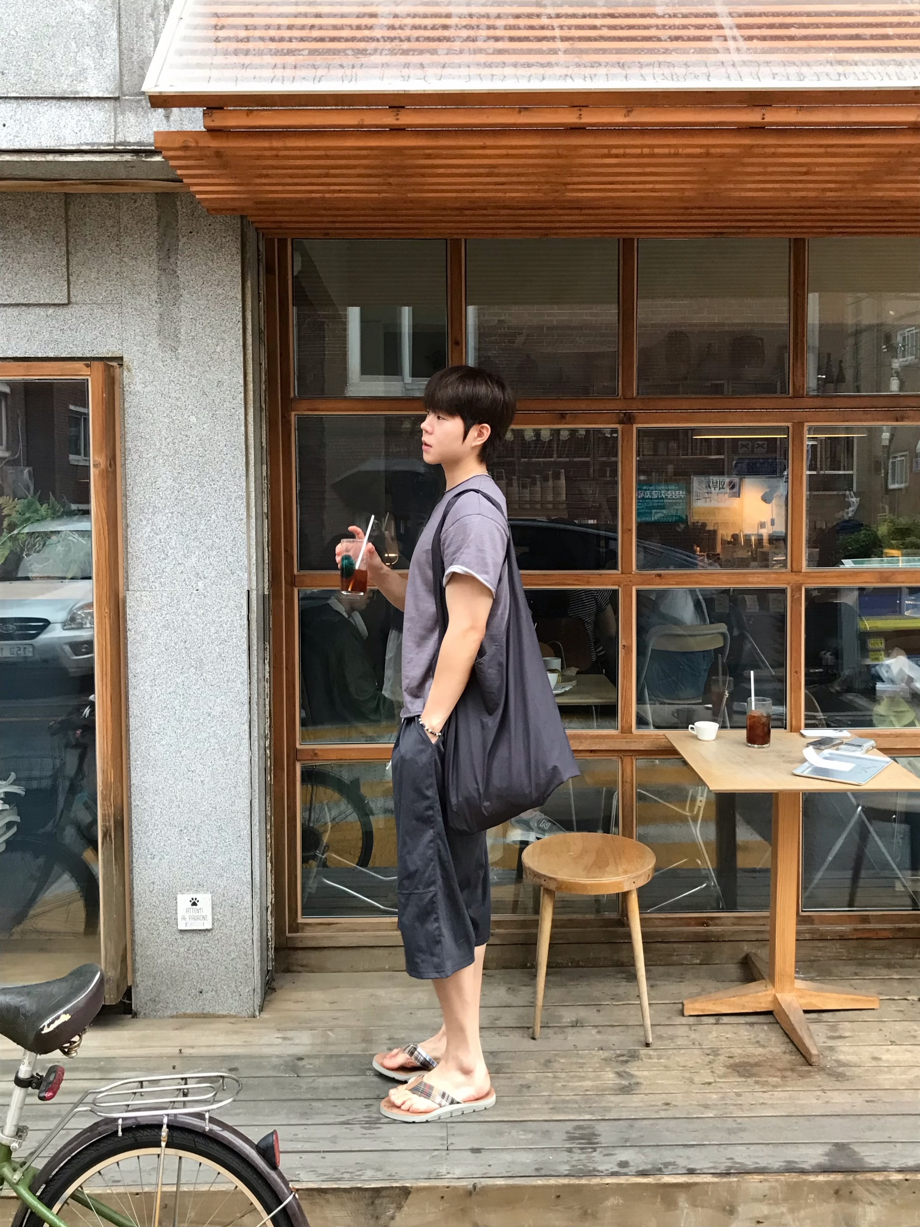 Island Slipper Madras Deck Slide Tan Madras 착용 스타일 - 5