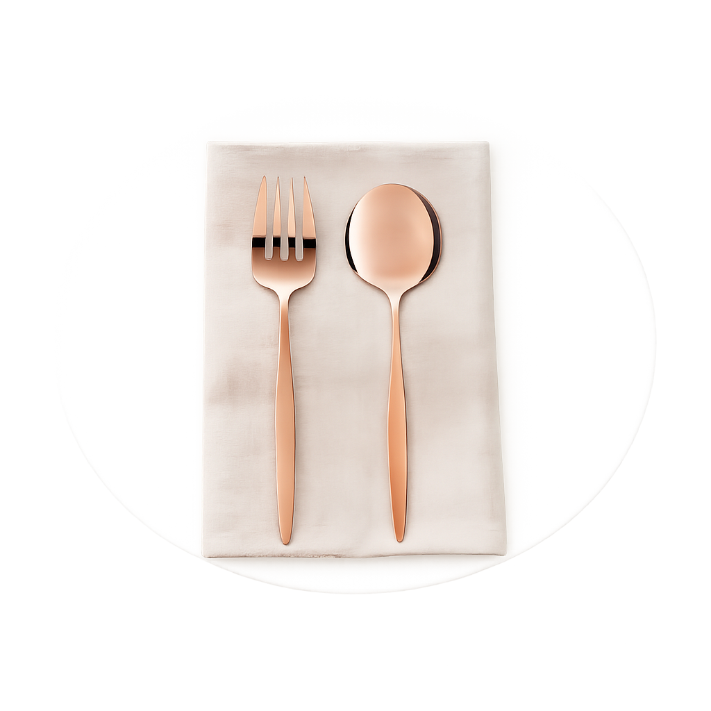 벨로아이녹스 스피릿 티타늄 쿠퍼 티타임 커트러리 2종세트(Belo Inox Spirit Titanium Copper Teatime Cutlery 2‑Piece Set)