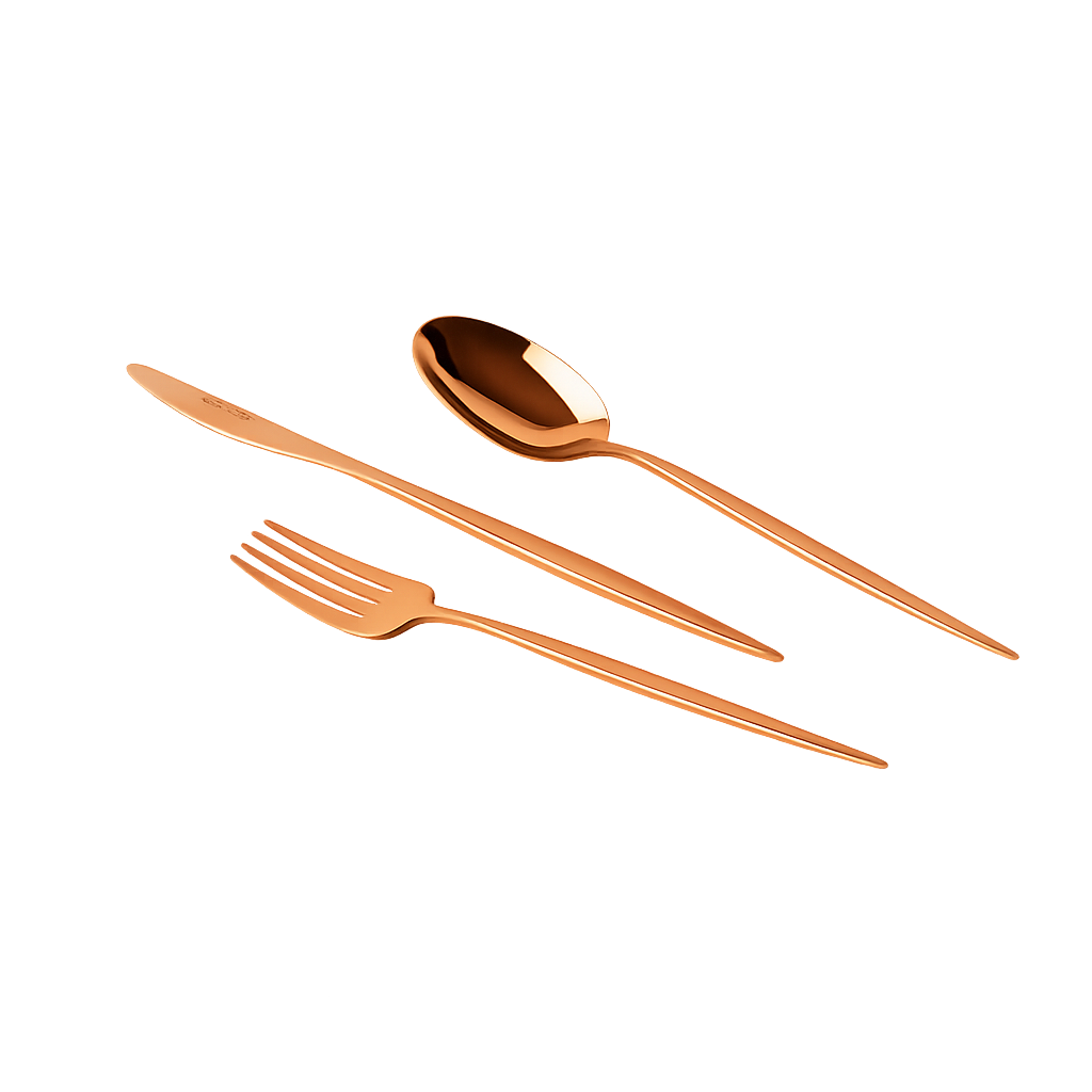벨로아이녹스 스피릿 티타늄 쿠퍼 테이블 커트러리 3종세트(Belo Inox Spirit Titanium Copper Table Cutlery 3‑Piece Set)