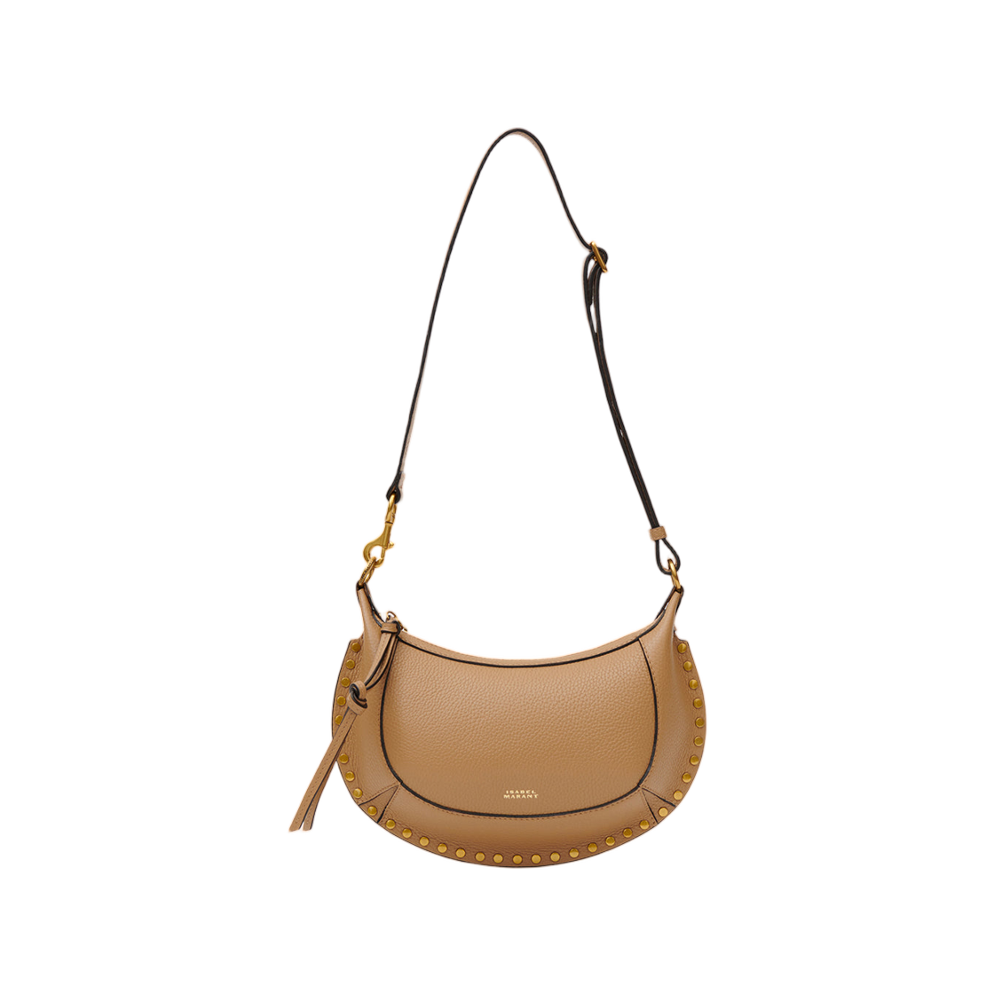 이자벨 마랑 오스칸 문 그레인드 레더 숄더백 카푸치노 - 26FW(Isabel Marant Oskan Moon Grained Leather Shoulder Bag Cappuccino - 26FW) - 3
