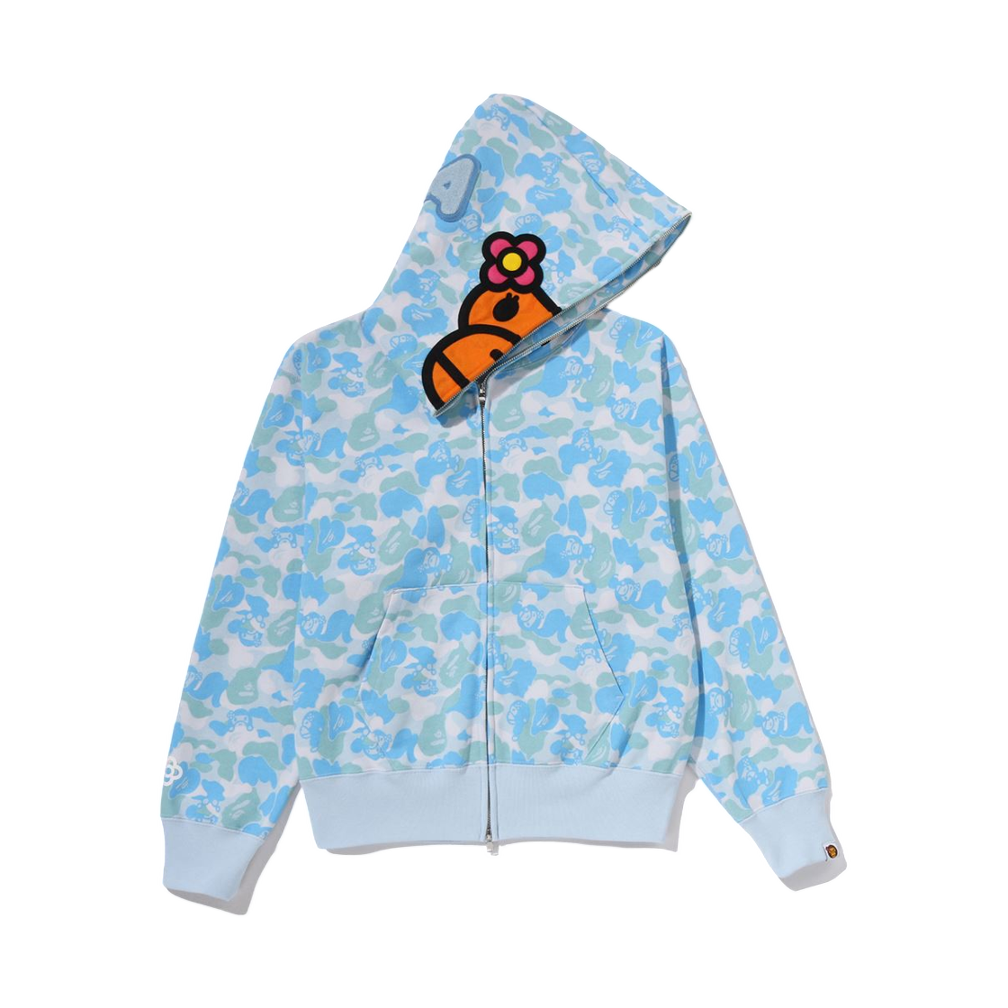 (W) 베이프 베이비 리사 ABC 카모 풀 집 후드 삭스((W) BAPE Baby Lisa ABC Camo Full Zip Hoodie Sax) - 2