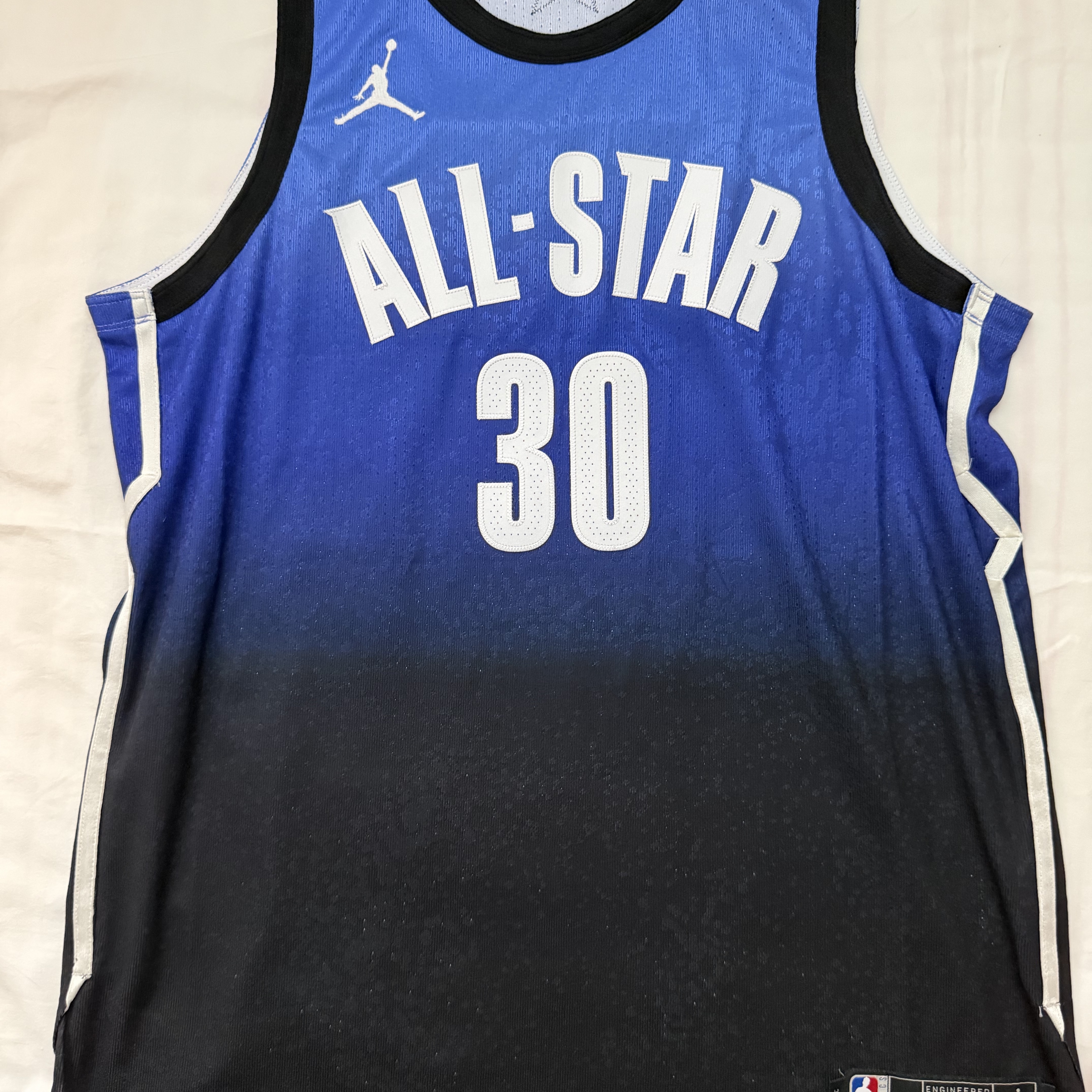 Jordan Stephen Curry 2023 All Star Edition Dri-Fit NBA Swingman Jersey Blue 착용 스타일 - 1