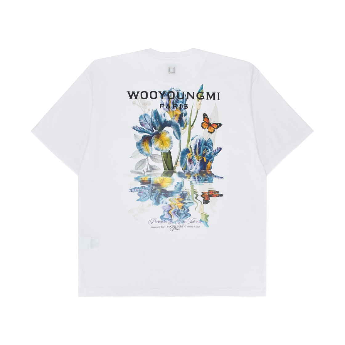 Wooyoungmi Flower Back Logo T-Shirt White - 26SS