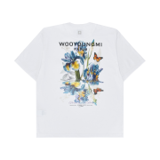 Wooyoungmi Flower Back Logo T-Shirt White - 26SS