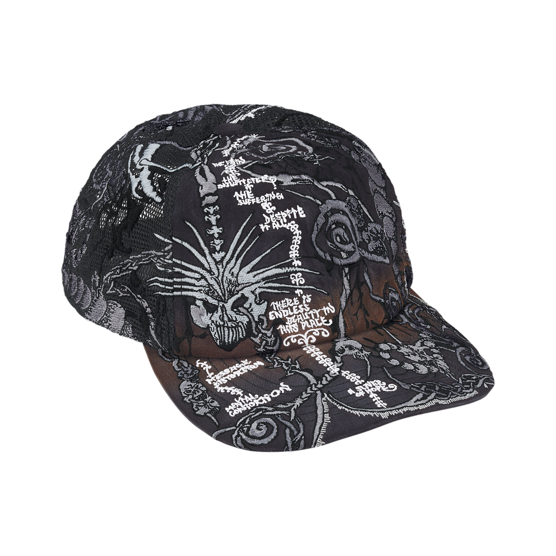 슈프림 웜뱃 자수 메쉬 백 6-패널 블랙 - 26SS(Supreme Wombat Embroidered Mesh Back 6-Panel Black - 26SS) - 2