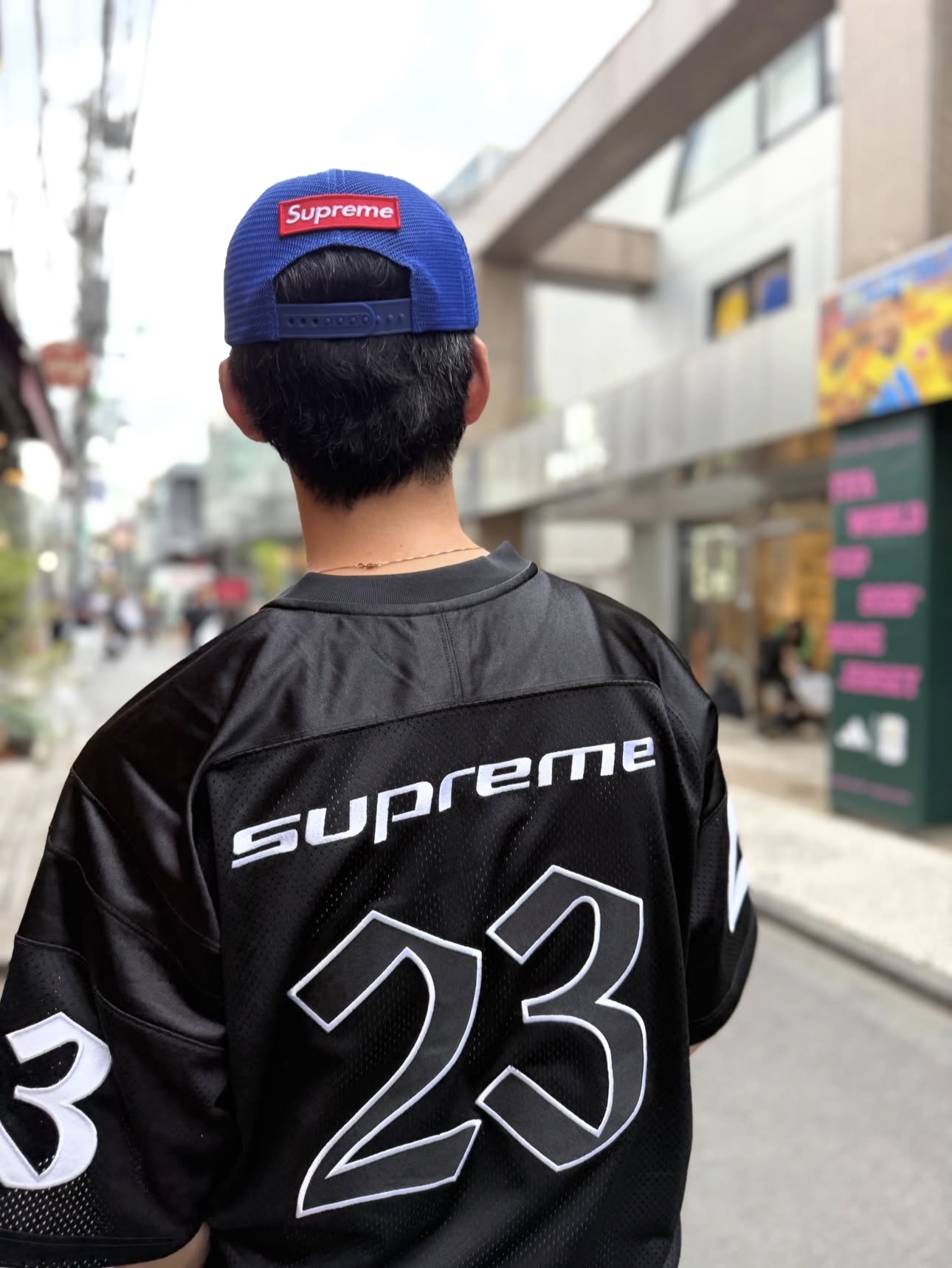 Supreme x Jordan Warm Up Jersey Black - 26SS 착용 스타일 - 2