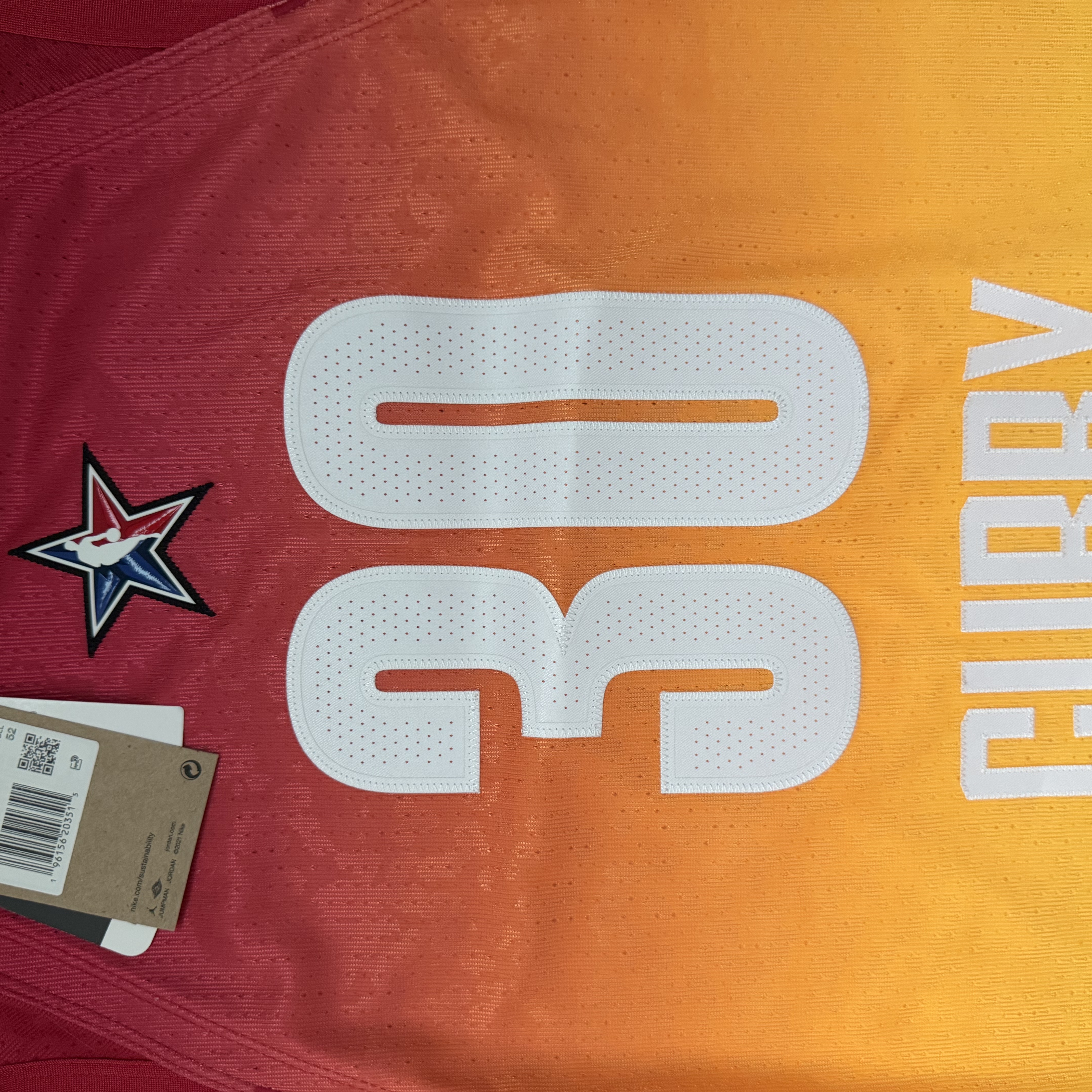 Jordan Stephen Curry 2023 All Star Edition Dri-Fit NBA Swingman Jersey Carmine 착용 스타일 - 5