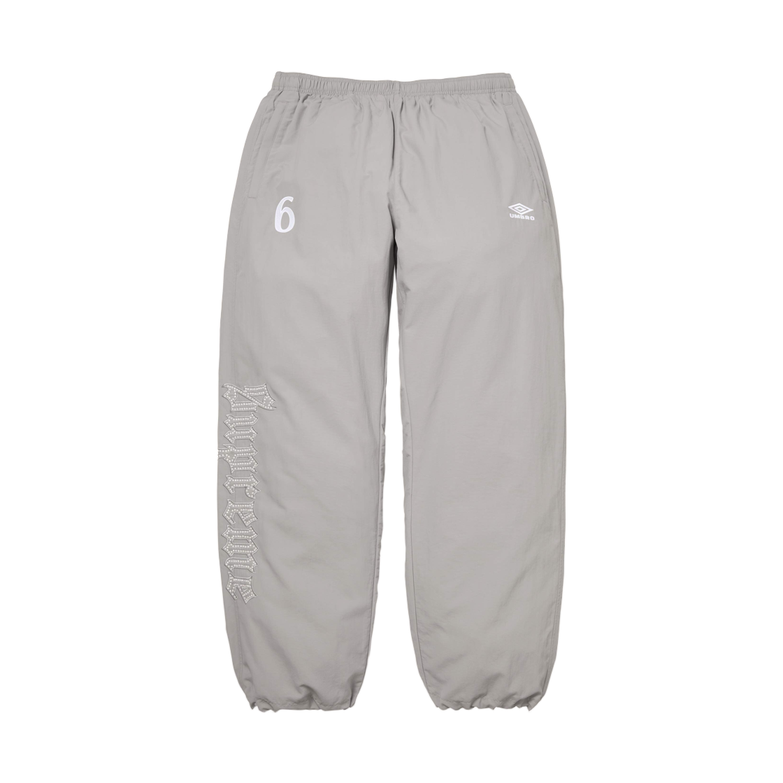 - Supreme x Umbro Rhinestone Track Pant Light Grey - 26SS