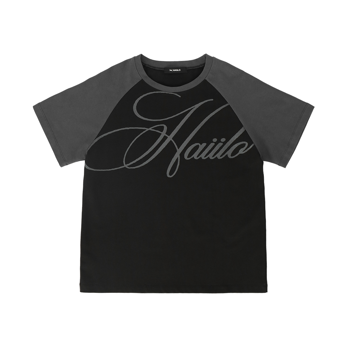 헤일로 사인 나그랑 스탬프 차콜(HAiiLO Signed Raglan Stamp Charcoal)