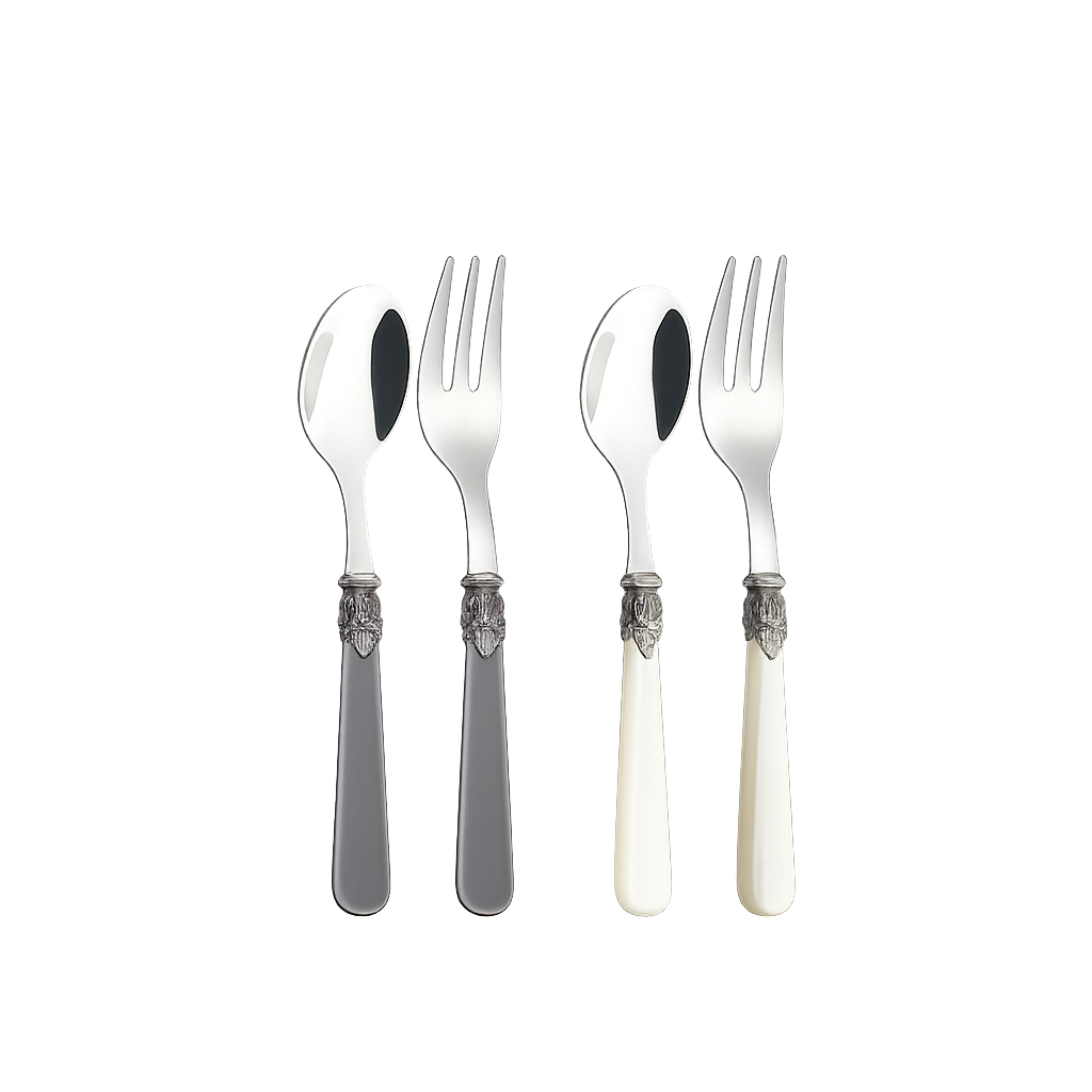 이엠이 나폴레옹 케이크포크+커피스푼 2인 SET(EME Napoleon Cake Fork & Coffee Spoon Set for Two)