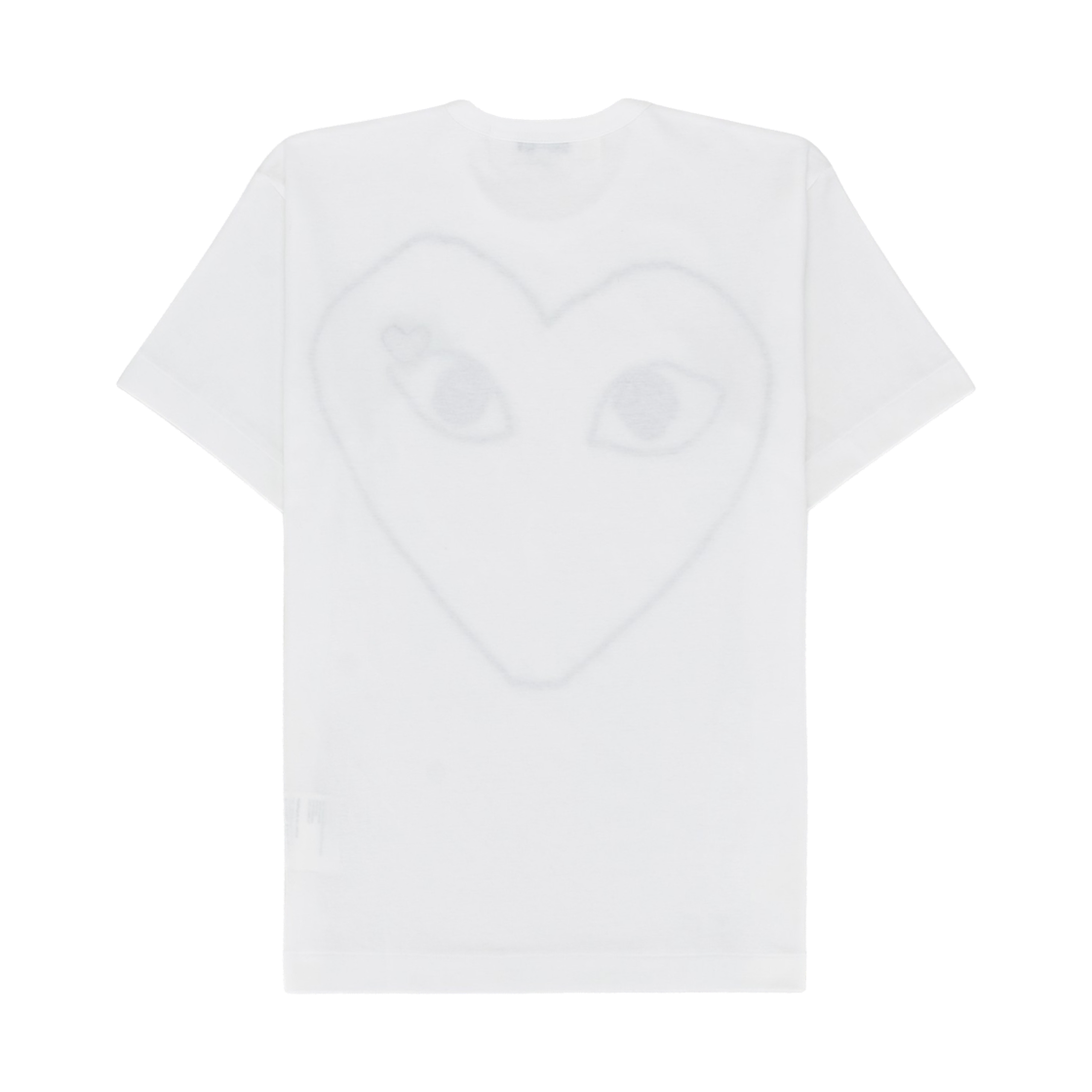 플레이 꼼데가르송 블랙 하트 티셔츠 화이트(Play Comme des Garcons Black Heart T-Shirt White) - 2
