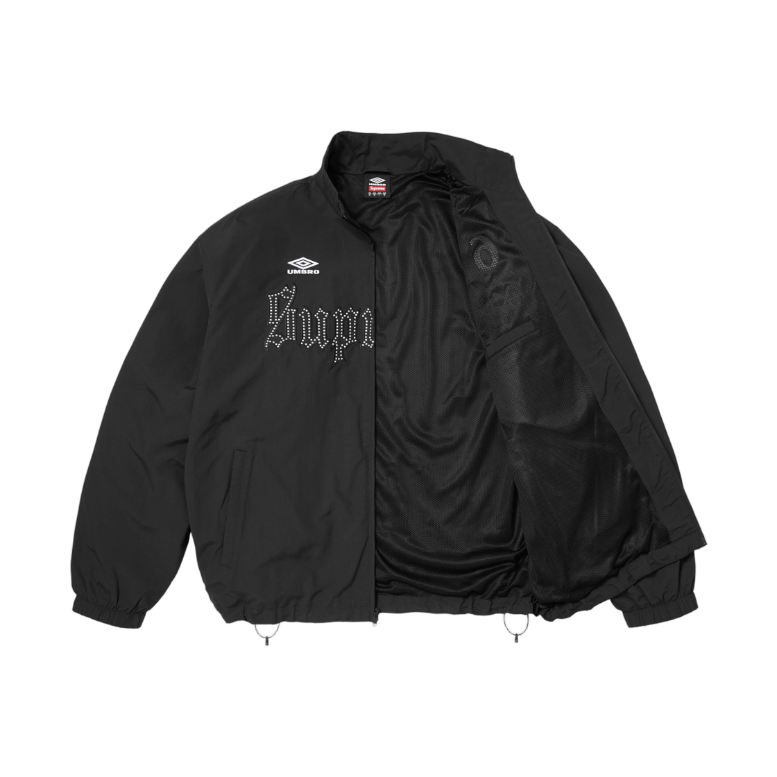 슈프림 x 엄브로 라인스톤 트랙 자켓 블랙 - 26SS(Supreme x Umbro Rhinestone Track Jacket Black - 26SS) - 3