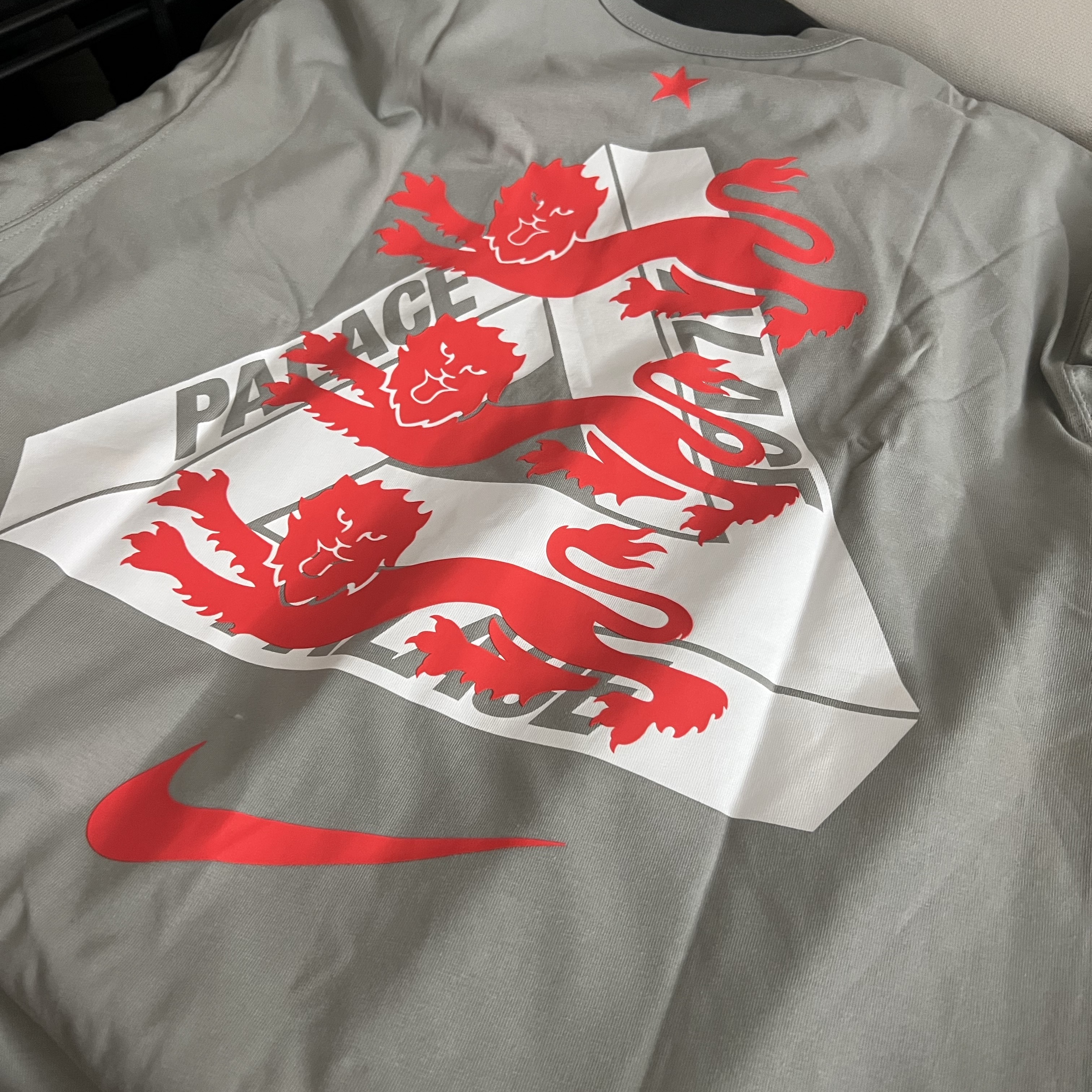 Palace x Nike England T-Shirt Pewter Grey 착용 스타일