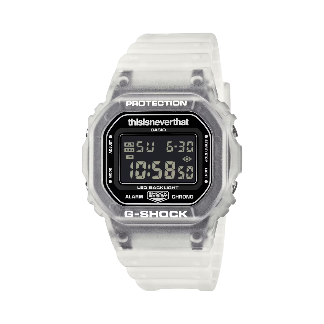 카시오 지샥 x 디스이즈네버댓 DW-5600TNT-7 트랜스페어런트(Casio G-Shock x Thisisneverthat DW-5600TNT-7 Transparent)